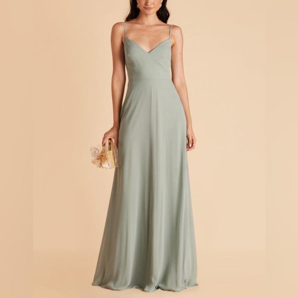 BIRDY GREY - NWT Devin Convertible Bridesmaid Dress Chiffon Sage Green Size M/28